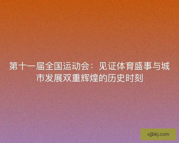 第十一届全国运动会：见证体育盛事与城市发展双重辉煌的历史时刻